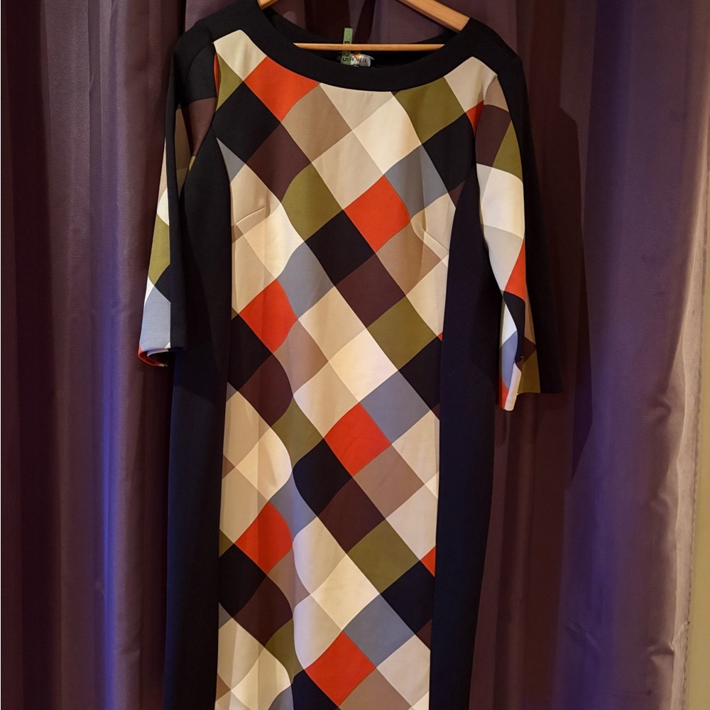 Nine West Multicolor Long Sleeve Dress